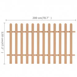 Дъсчена ограда, WPC, 200x120 см