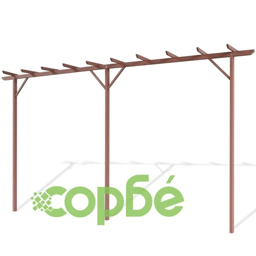 WPC Пергола, 400x40x195 см, кафява ➤ топ цена ➤ sorbe.bg