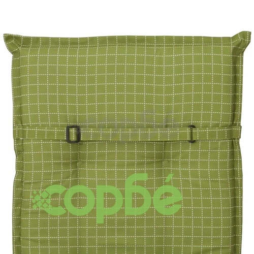 Възглавници за градински столове, 2 бр, 117x49 см, зелени ➤ топ цена ➤ sorbe.bg