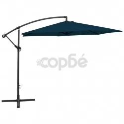 Свободновисящ чадър за слънце, 3 м, син