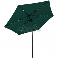 LED конзолен чадър, 3 м, зелен