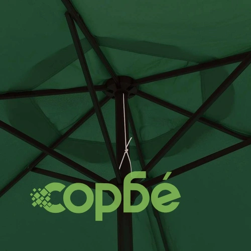 LED конзолен градински чадър 3 м зелен ➤ топ цена ➤ sorbe.bg
