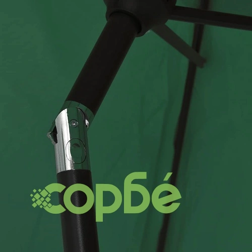 LED конзолен градински чадър 3 м зелен ➤ топ цена ➤ sorbe.bg
