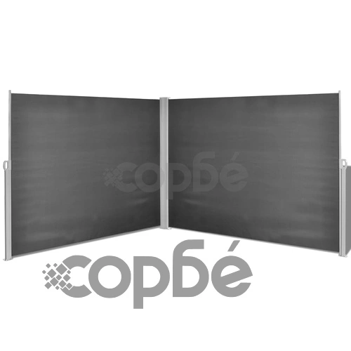 прибираща се странична тента, 180х600 см, черна ➤ топ цена ➤ sorbe.bg