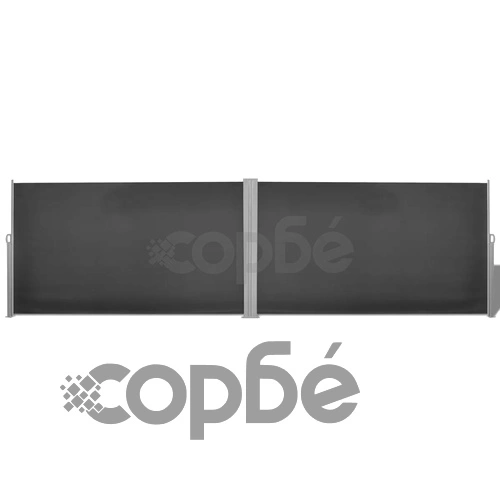 прибираща се странична тента, 180х600 см, черна ➤ топ цена ➤ sorbe.bg