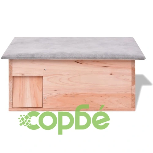 Къща за таралеж, 45x33x22 см, дърво ➤ топ цена ➤ sorbe.bg