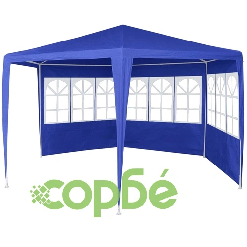 Шатра с 6 странични стени, синя, 2x2 м ➤ топ цена ➤ sorbe.bg