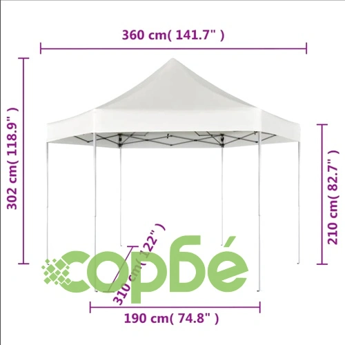Шестоъгълна pop-up сгъваема шатра, тъмносиня, 3,6x3,1 м на топ цена от sorbe.bg Шестоъгълна pop-up сгъваема шатра, тъмносиня, 3,6x3,1 м ➤ топ цена ➤ sorbe.bg