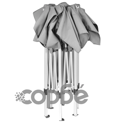 Шестоъгълна pop-up сгъваема шатра, сива, 3,6x3,1 м ➤ топ цена ➤ sorbe.bg