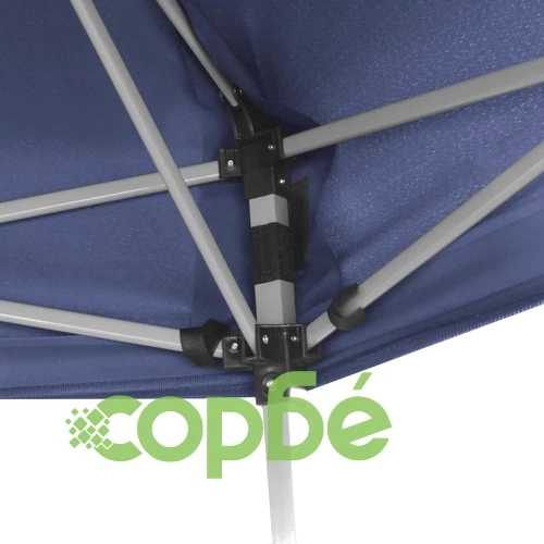 Шестоъгълна pop-up шатра с 6 стени тъмносиня 3,6x3,1 м ➤ топ цена ➤ sorbe.bg