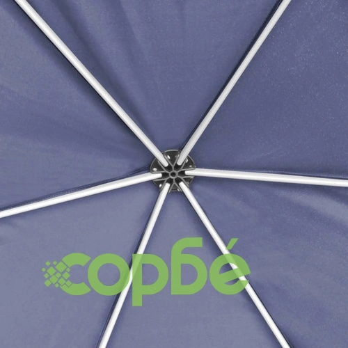 Шестоъгълна pop-up шатра с 6 стени тъмносиня 3,6x3,1 м ➤ топ цена ➤ sorbe.bg