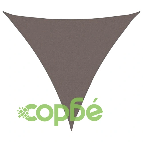 Слънцезащитно платно, HDPE, триъгълно, 5х5х5 м, черно ➤ топ цена ➤ sorbe.bg