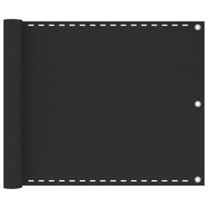 Балконски екран, HDPE, 75x400 см, антрацитно сиво
