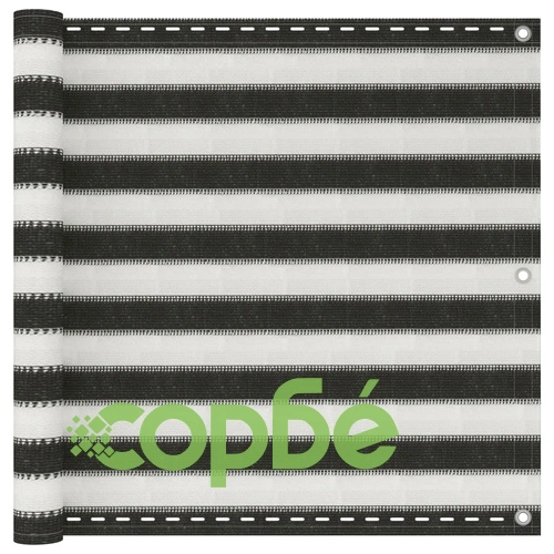 Балконски екран, HDPE, 90x400 см, антрацитно сиво и бяло ➤ топ цена ➤ sorbe.bg