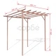 WPC пергола 2x2x2 м, кафява
