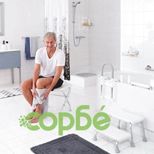 RIDDER Сгъваема табуретка за баня 110 кг бяла A0050301 ➤ топ цена ➤ sorbe.bg