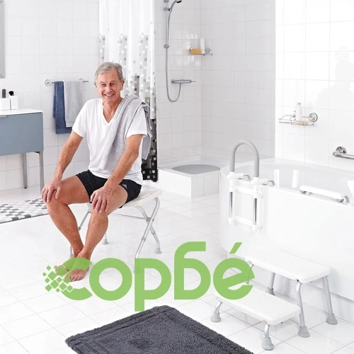 RIDDER Сгъваема табуретка за баня 110 кг бяла A0050301 ➤ топ цена ➤ sorbe.bg