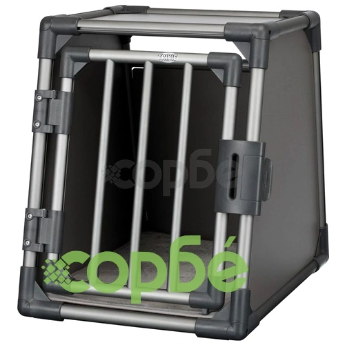 TRIXIE Транспортна клетка за кучета размер S алуминий графит 39335   ➤ топ цена ➤ sorbe.bg