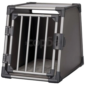 TRIXIE Транспортна клетка за кучета размер М алуминий графит 39336