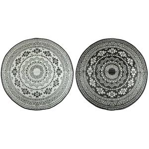 Esschert Design Килим за открито, 180 см, черно и бяло, OC18 