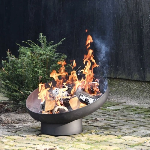Esschert Design Купа за огън, наклонена, черна, стомана, FF402 ➤ топ цена ➤ sorbe.bg