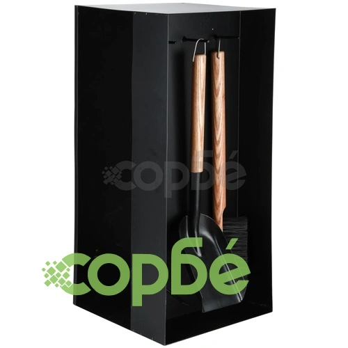 Esschert Design Комплект аксесоари за камина, черна стомана, FF407 ➤ топ цена ➤ sorbe.bg