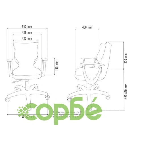 Good Chair Ергономичен офис стол NORM, тъмносив, BA-B-6-B-C-FC33-B ➤ топ цена ➤ sorbe.bg