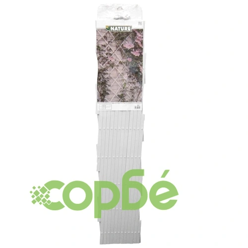 Nature Градинска пергола, 100x300 см, PVC, бяла ➤ топ цена ➤ sorbe.bg