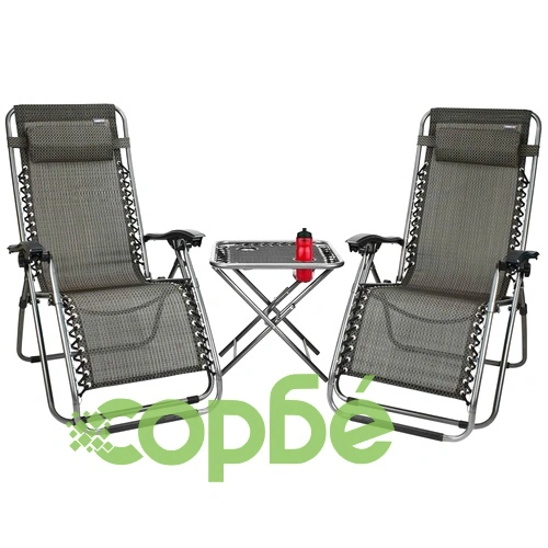 Abbey Camp Комплект за тераса от 3 части, антрацит, 21DT-ANT-Uni  ➤ топ цена ➤ sorbe.bg