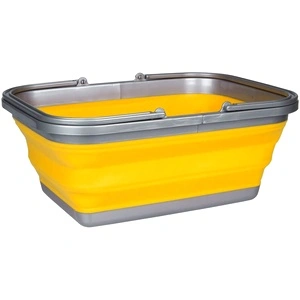 Abbey Camp Сгъваем леген за миене, 16 л, жълт, 21WM-GEG-Uni 