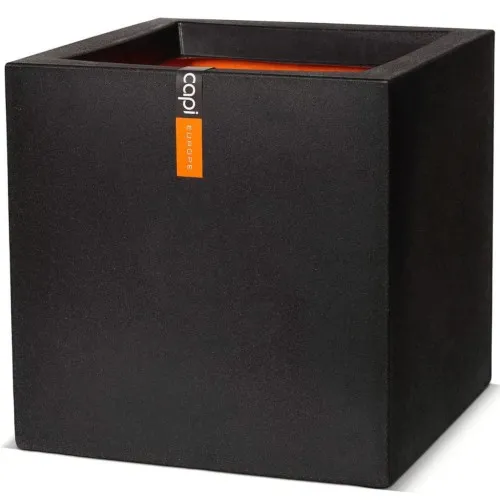 Capi Плантер Urban Smooth, квадратен, 30x30x30 см, черен, KBL902  ➤ топ цена ➤ sorbe.bg