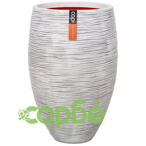 Capi Ваза Nature Rib Elegant Deluxe 40x60 см слонова кост KOFI1131 ➤ топ цена ➤ sorbe.bg