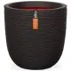 Capi Кашпа Nature Rib, 43x41 см, черна, KBLR933 Capi Кашпа Nature Rib, 43x41 см, черна, KBLR933