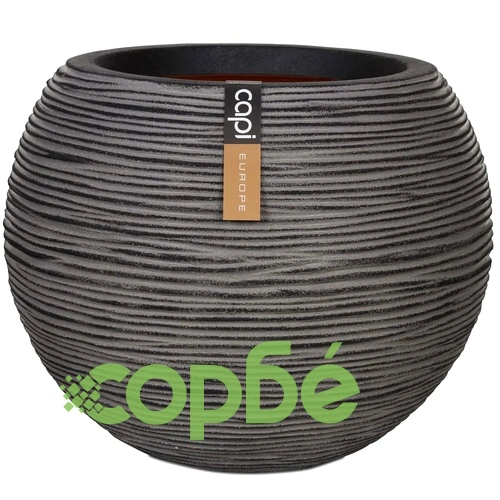 Capi Ваза Nature Rib, топка, 40x32 см, антрацит, KOFZ270  ➤ топ цена ➤ sorbe.bg