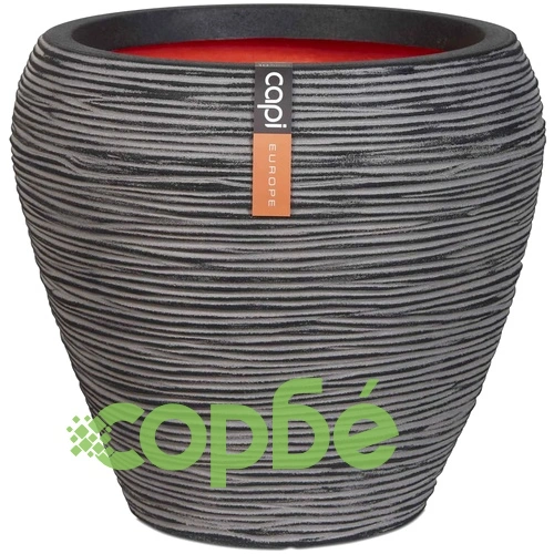 Capi Ваза Nature Rib, конусовидна, 42x38 см, антрацит, KOFZ362 ➤ топ цена ➤ sorbe.bg