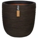 Capi Саксия за цветя Nature Rib, 35x34 см, кафява, KOFB932