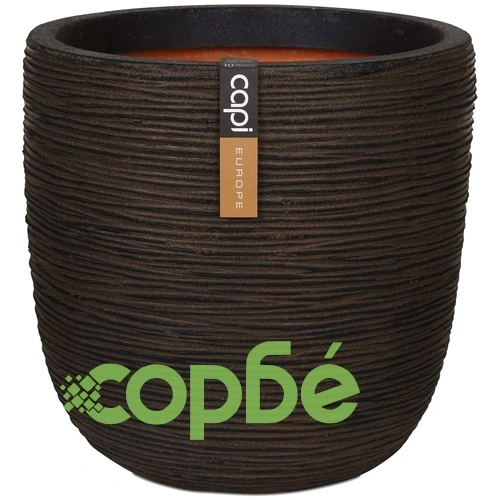 Capi Саксия за цветя Nature Rib, 54x52 см, кафява, KOFB935 ➤ топ цена ➤ sorbe.bg