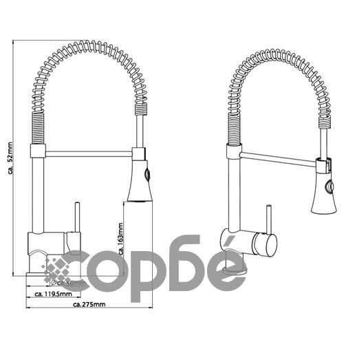SCHÜTTE Смесител за мивка CORNWALL, неръждаема стомана ➤ топ цена ➤ sorbe.bg