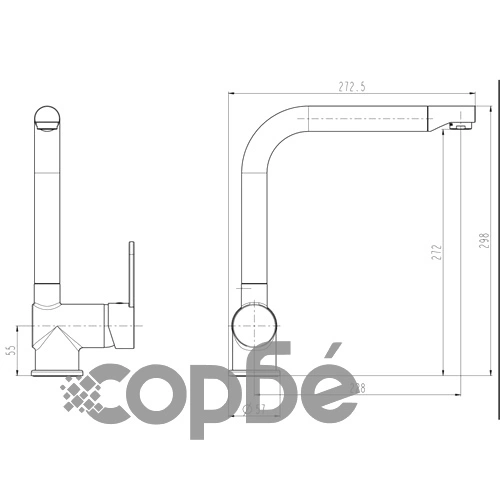 SCHÜTTE Смесител за мивка RIO, сребрист ➤ топ цена ➤ sorbe.bg