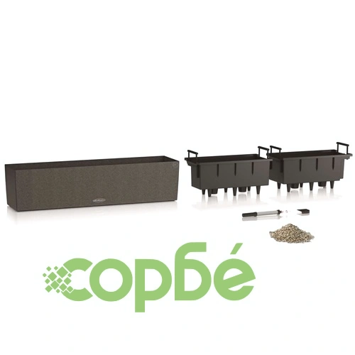 LECHUZA Плантер BALCONERA Color 80 ALL-IN-ONE, черен ➤ топ цена ➤ sorbe.bg