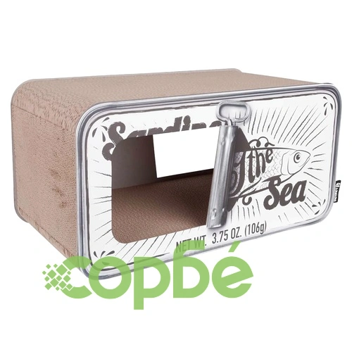 DISTRICT70 Драскалка за котки/пещера SARDINE, бяла ➤ топ цена ➤ sorbe.bg