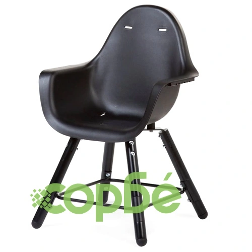 CHILDHOME 2-в-1 Бебешко столче за хранене Evolu 2, черно ➤ топ цена ➤ sorbe.bg