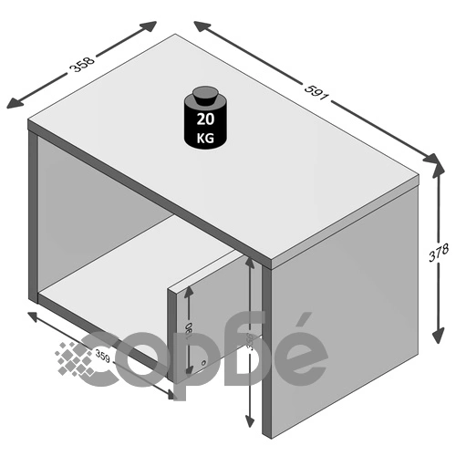 FMD Кафе маса 2-в-1 59,1x35,8x37,8 см пясъчен дъб ➤ топ цена ➤ sorbe.bg