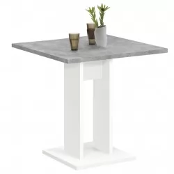 FMD Трапезна маса, 70 см, бетоново сиво и бяло
