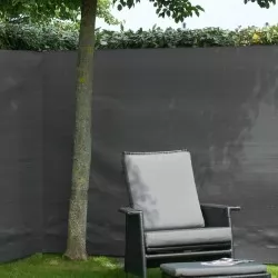 Nature Градинска визуална защита за ограда, PE, 1,2x5 м, антрацит
