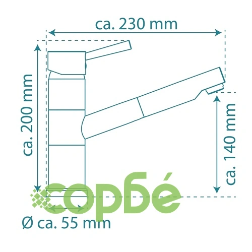 SCHÜTTE Смесител за мивка UNICORN, хром ➤ топ цена ➤ sorbe.bg