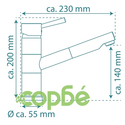 SCHÜTTE Смесител за мивка UNICORN, цвят неръждаема стомана ➤ топ цена ➤ sorbe.bg