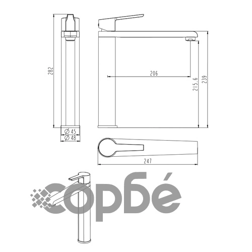SCHÜTTE Смесител за мивка VITA, хром ➤ топ цена ➤ sorbe.bg