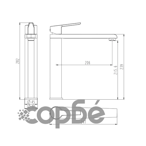 SCHÜTTE Смесител за мивка VITA, матово черно ➤ топ цена ➤ sorbe.bg