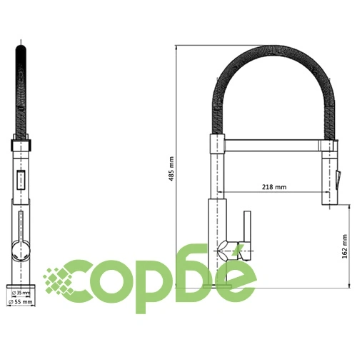 SCHÜTTE Смесител за мивка UNICORN, хром ➤ топ цена ➤ sorbe.bg